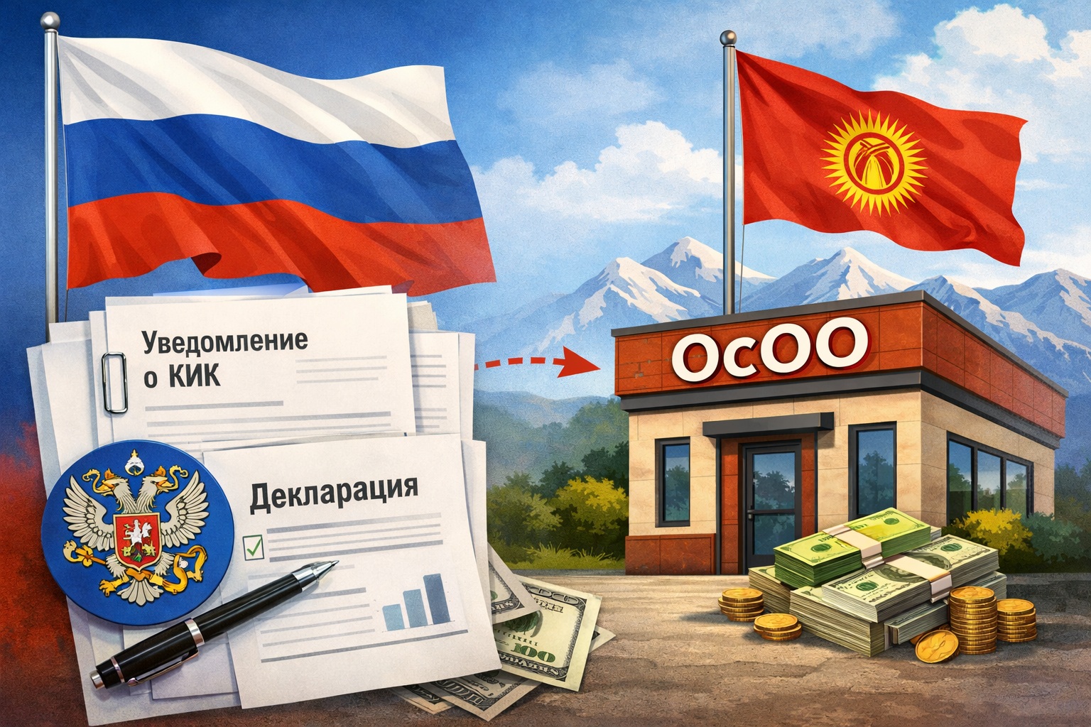 Как в РФ задекларировать компанию в Кыргызстане?